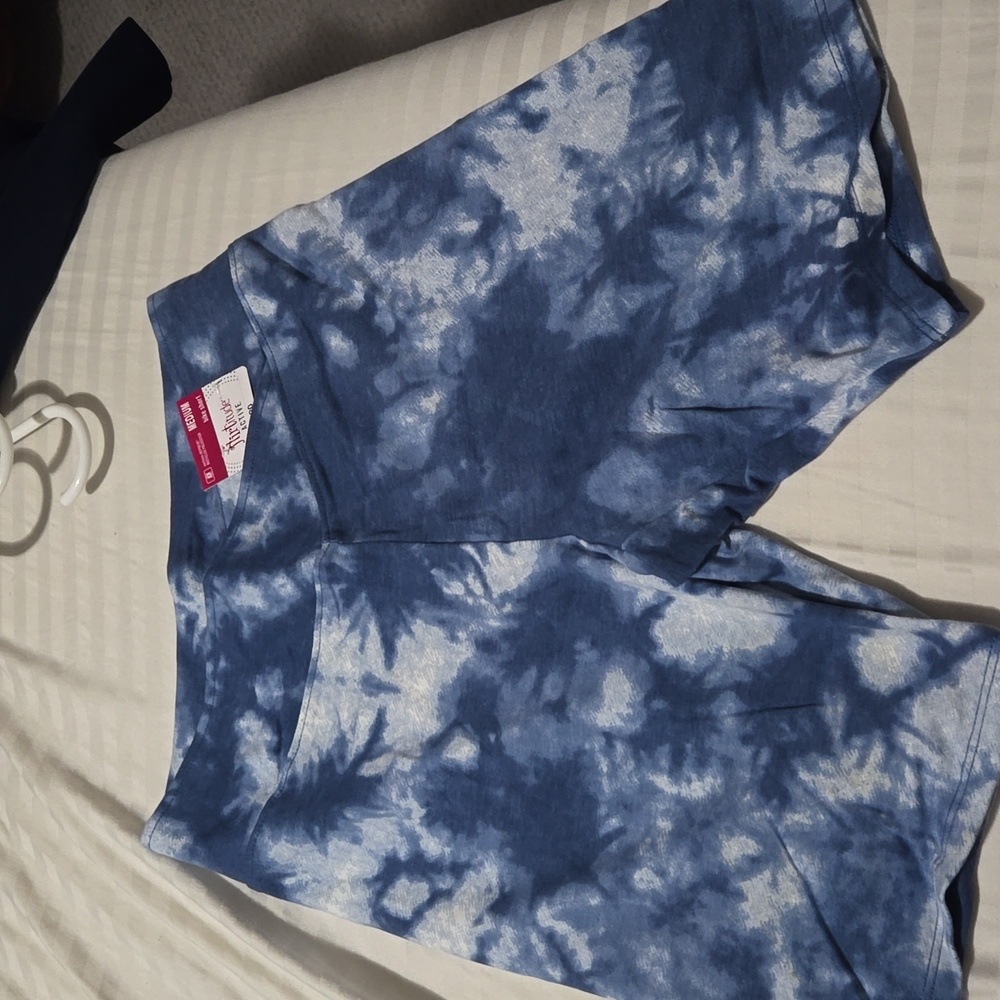 Flirtitude tie-dye blue bike shorts